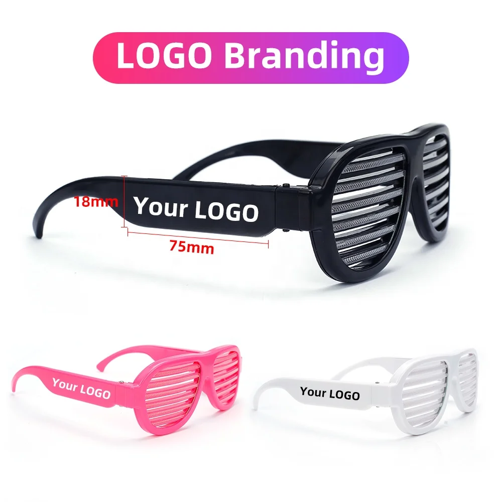 Eyewear Magic LED RGB Shining Smart Glasses for Party App Programmable Wireless USB Rechargeable Light up Glasses