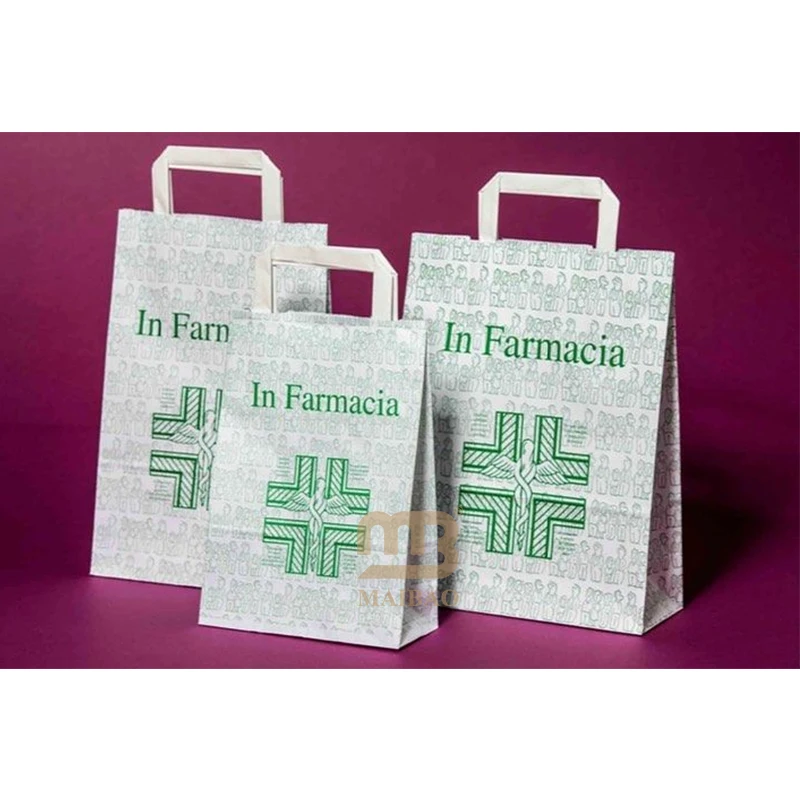 wholesale Custom printing Animal pharmacy sos bags pet hospital Veterinary prescribtion drug white craft  kraft paper bag