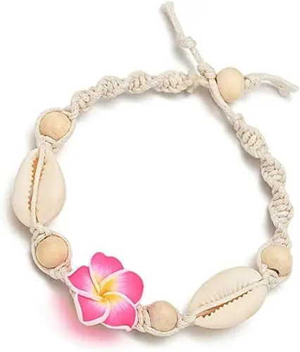Handmade Bohemian Flower Shell Bead Anklet Bracelet for Women Girls Summer Adjustable Beach Rope Anklet Weddings Parties Gifts