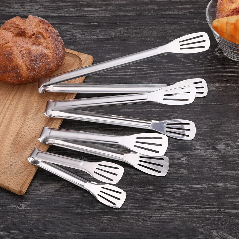 Outdoor accessories BBQ food tongs kitchen stainless steel cooking utensils food tongs