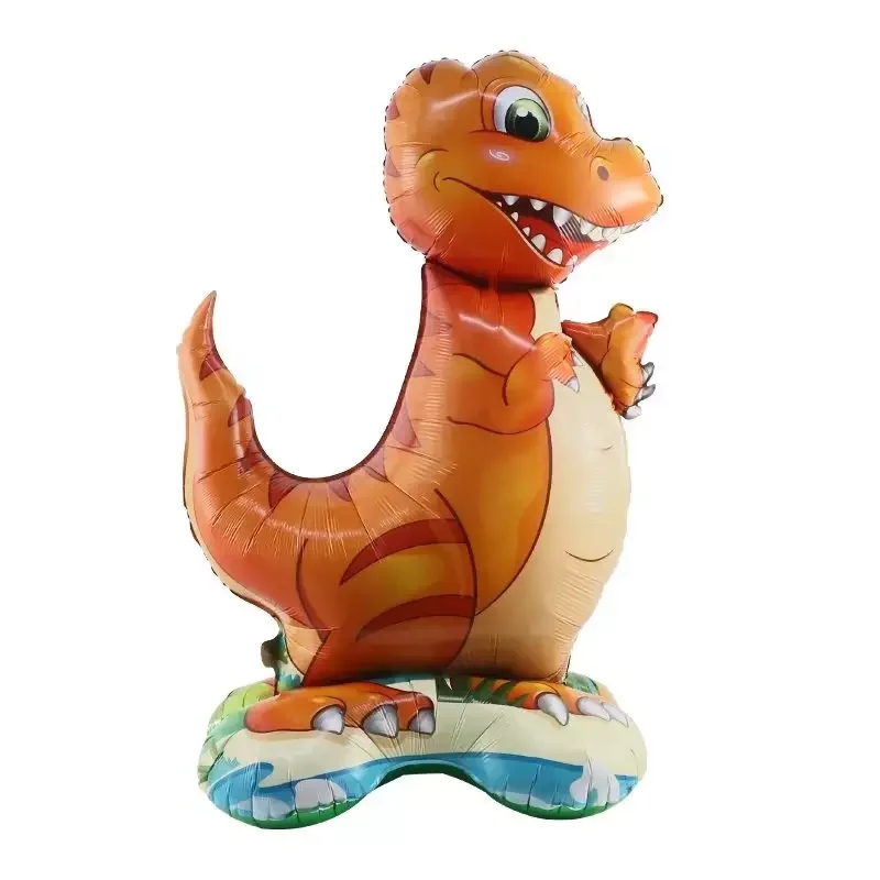China Supplier 3d Stand Dinosaur Foil Balloon Huge Jungle Cartoon Balloons For Kids Birthday Party Decoration