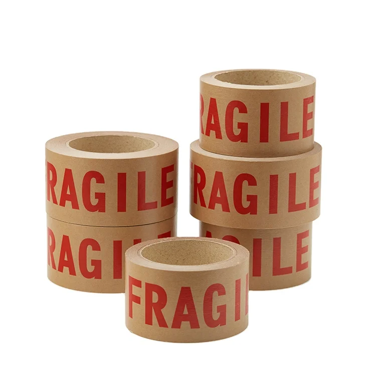Fragile Packing Tape Kraft Paper  Shipping Paper Tape  Writable Kraft Paper Gummed Tape (1600435824085)