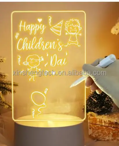 Wholesale Bedroom Desktop USB 5V Wooden Base LED 3D Night Light