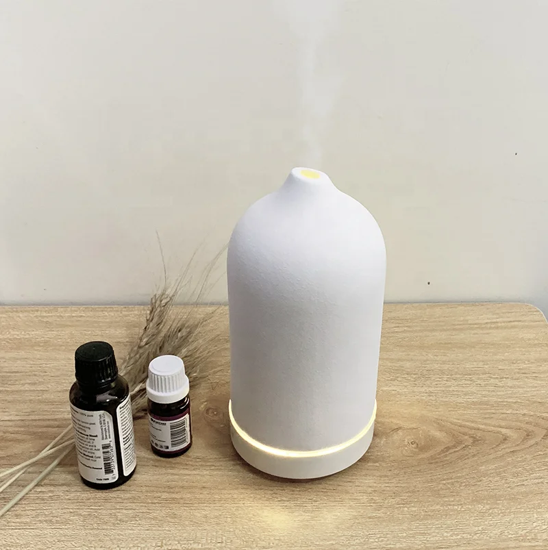 Led light ceramic ultrasonic  head diffusers essential oil ceramic essence diffuser