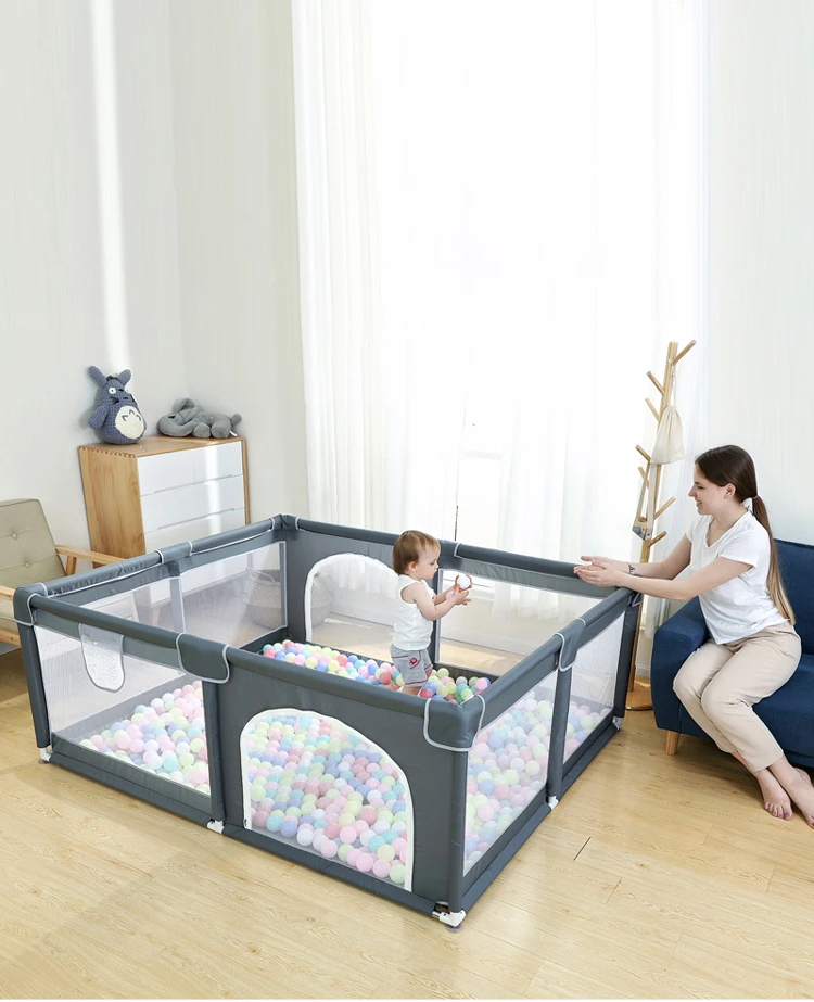 Bebe Plastic Kids Playpen Foldable connectable Design Safety Plastic Indoor Fence Baby Play Pen For Pets