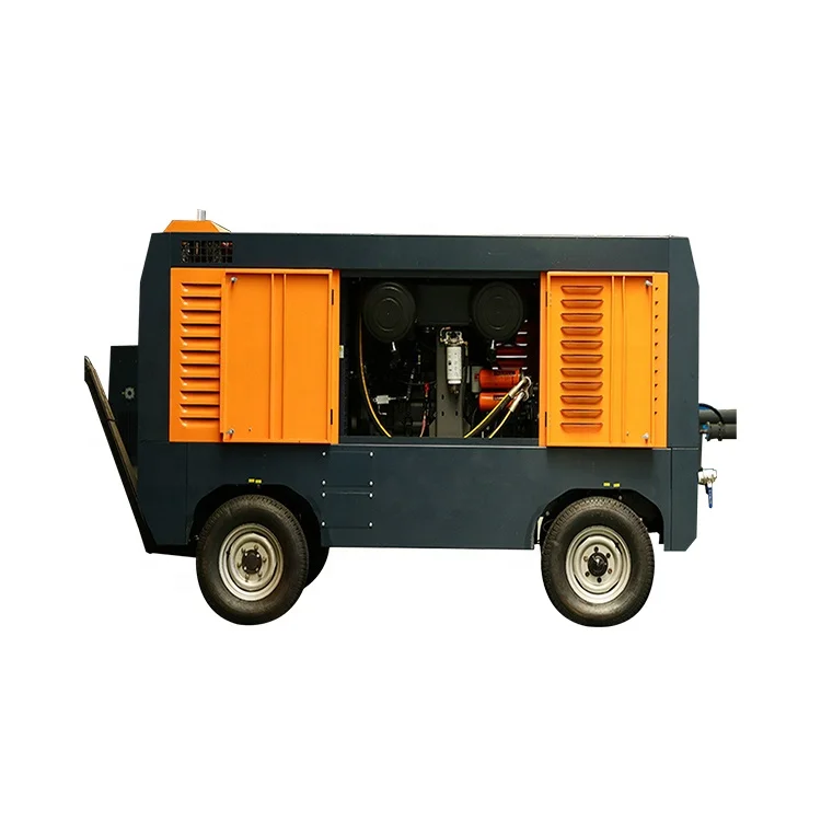 
China Mobile Industrial Screw Diesel Engine Air Mobile Compressor 
