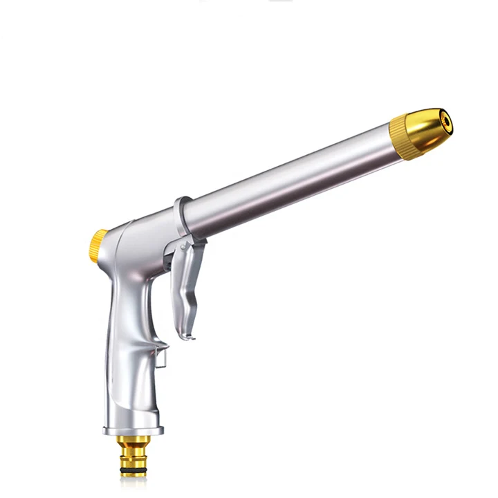 High Quality Portable High Pressure Water Gun Heavy Duty Metal Spray Gun Premium Cleaning Nozzle Garden Watering For Garden Hose