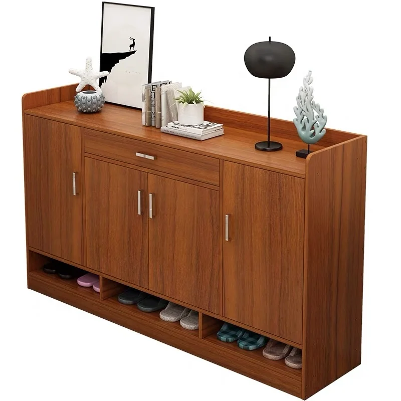 Вместительный деревянный шкаф для обуви, боковой шкаф, шкаф для хранения