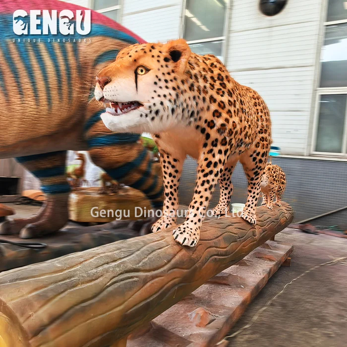 Adventure Park Jungle Animals 3D Leopard Highly Simulation Animal Animatronic Model