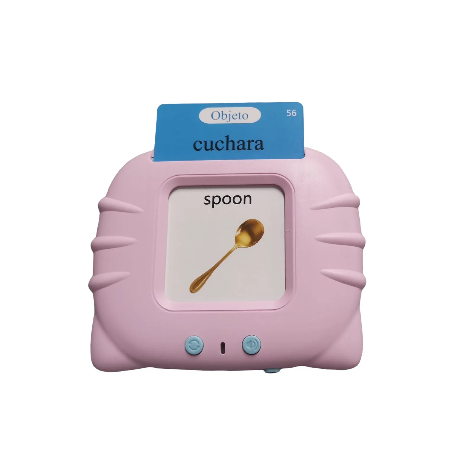 Spanish English talking flash cards cognitive cards learning toys learning machine