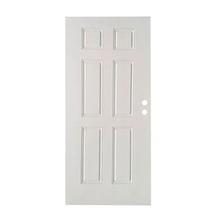 Fiberglass No Glass White Finished  Single Front Door Slab with Insulating Core