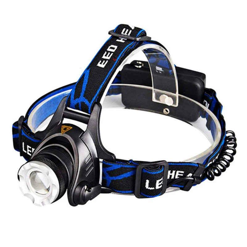 2021 Rechargeable Waterproof Flashlight Zoomable 3 Modes LED Head Lamp Work Helmet Flash Light Torch Flashlight For Dropshipping