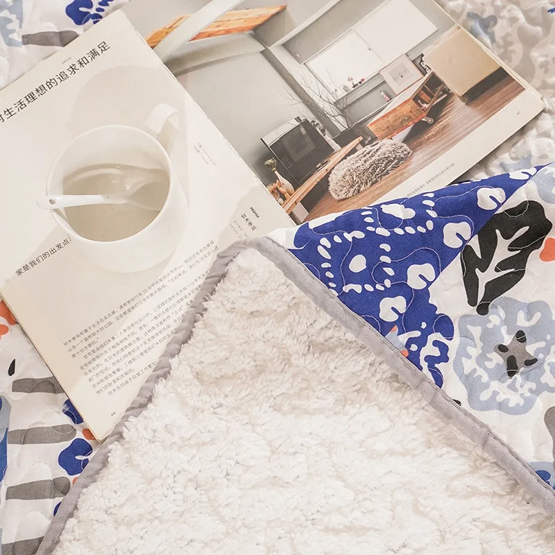 Горячая Распродажа, толстый Комфортный хлопковый Бархатный комплект одеял, зимнее покрывало, стеганый матрас