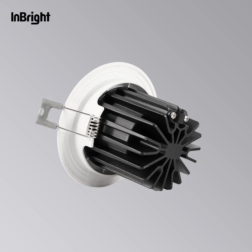 Anti Glare Recessed LED Spot Light Round Ceiling Spotlight 10W 15W 25W CCT Dimmable Downlight