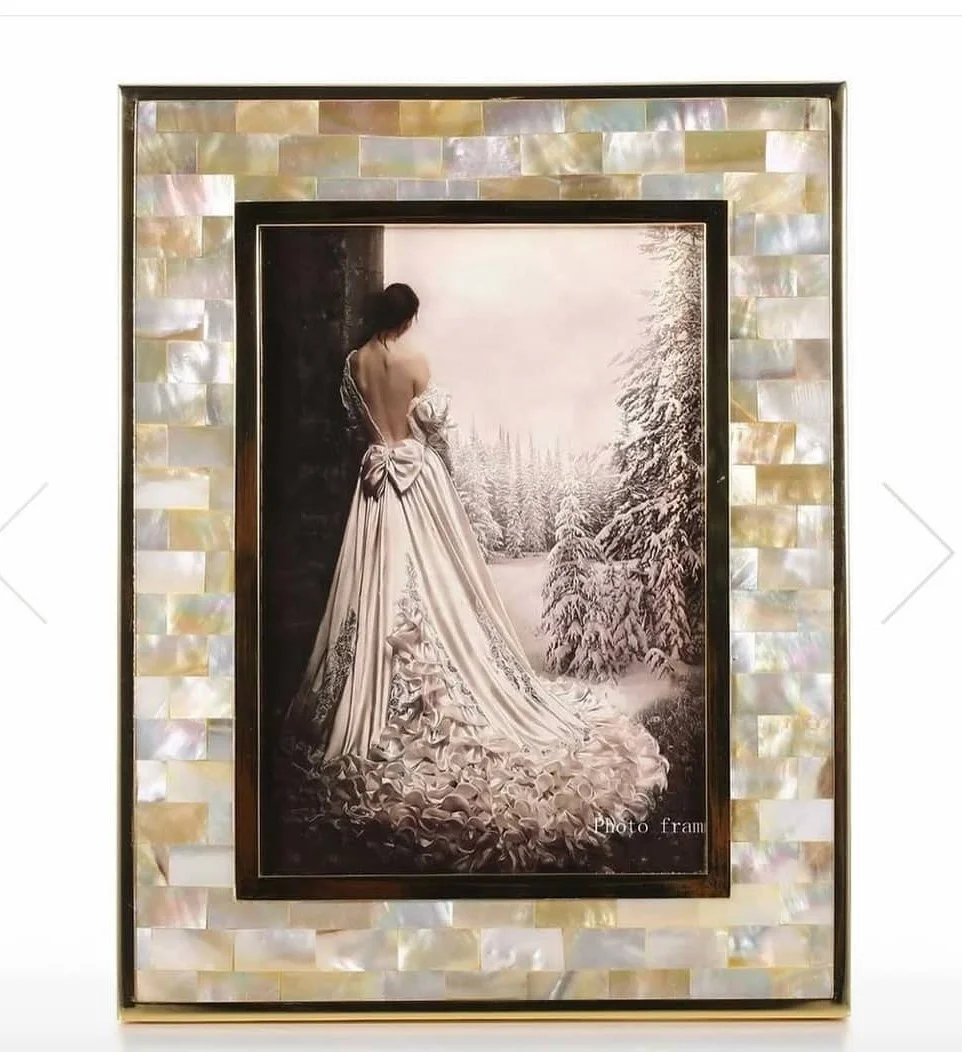 Luxury Photo Frame Top Design Wall Decor Mother of Pearl Picture Frame Wall Art Frames