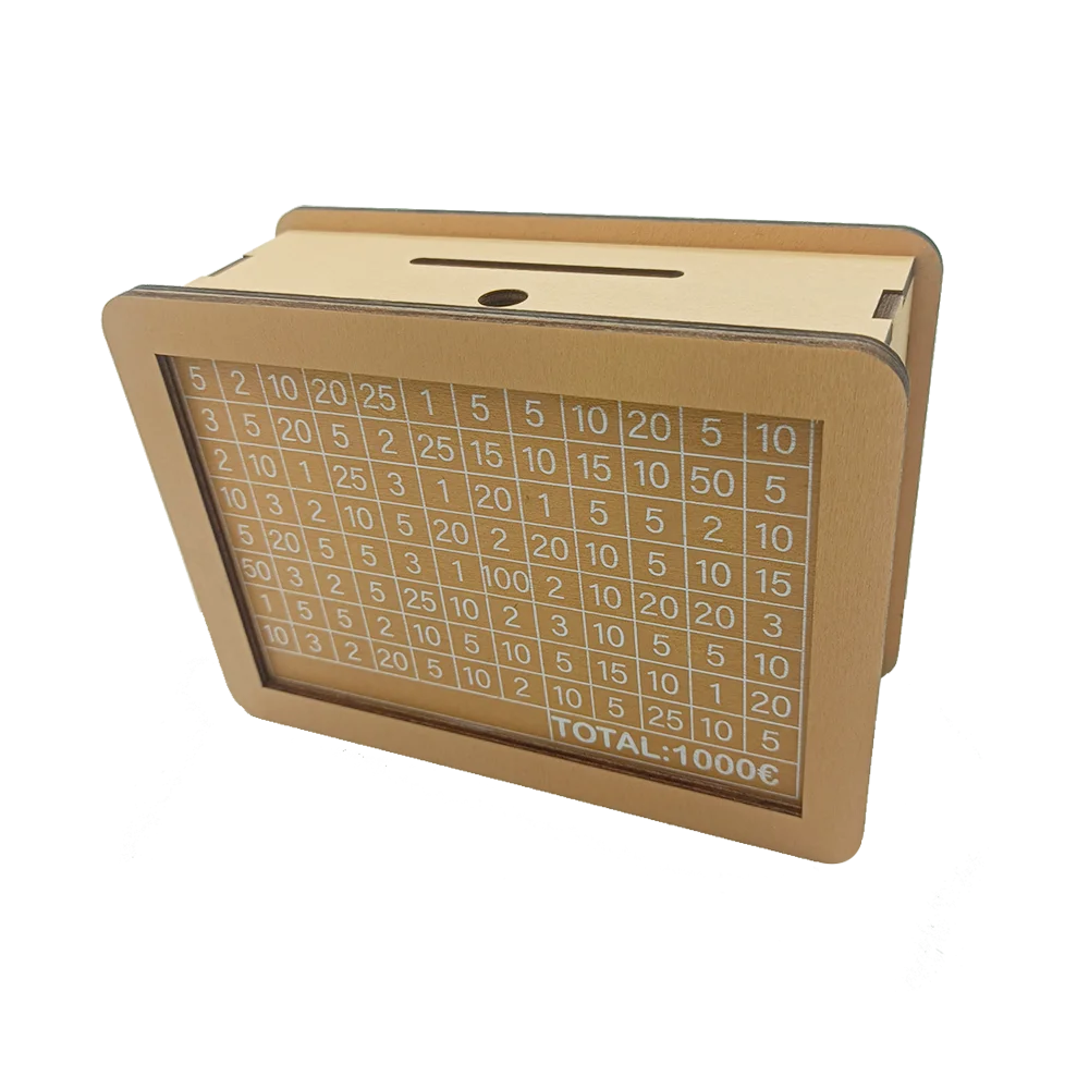 creative wooden piggy bank, literary and fresh bedroom desktop decoration ornaments sundry storage box props Kids Adu,1000 euros
