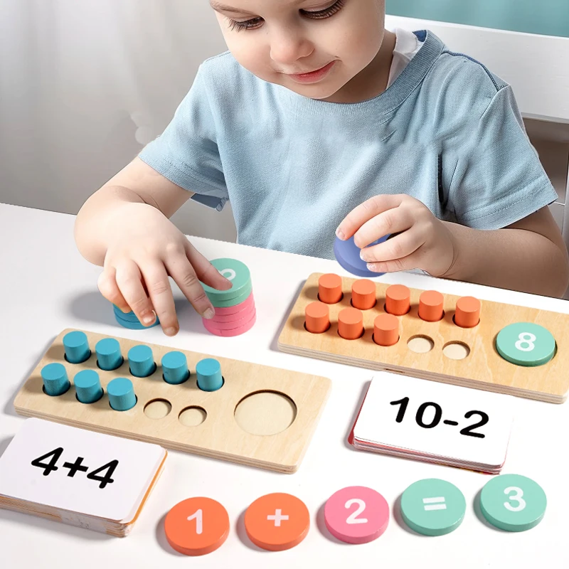 2024 NEW Montessori Wooden Learning Number and Counting Games Set Math Manipulatives  for Elementary Classroom & Kindergarten