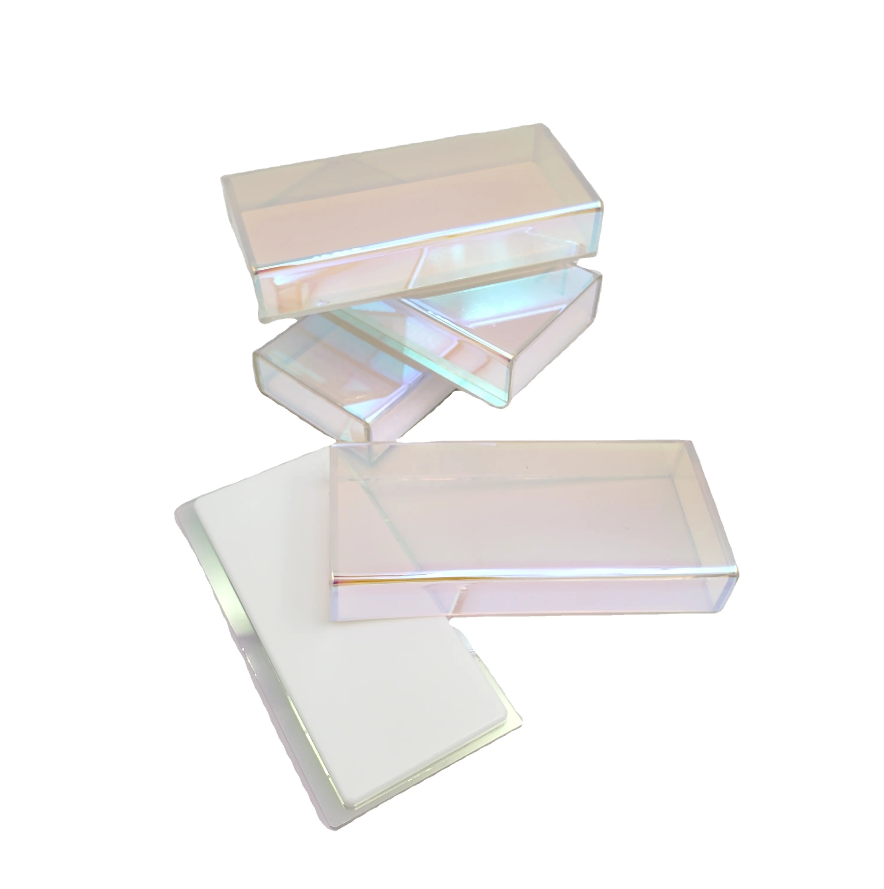 iridescent glass tile/iridescent lash tray/iridescent lash palette