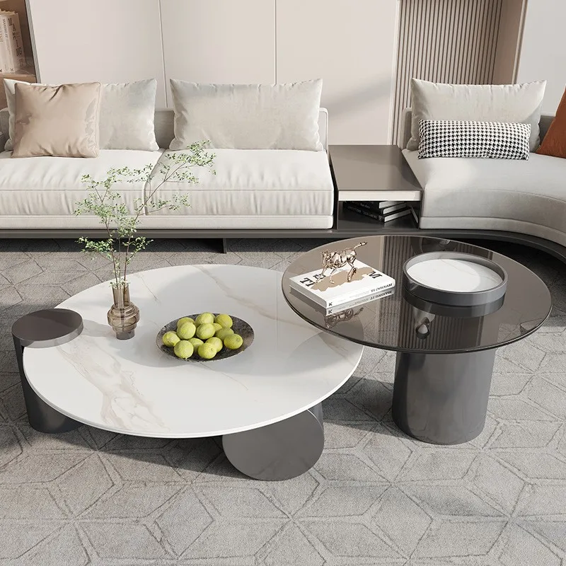 Nordic Italian minimalist living room turkish stainless steel metal glass coffee tables  legs set