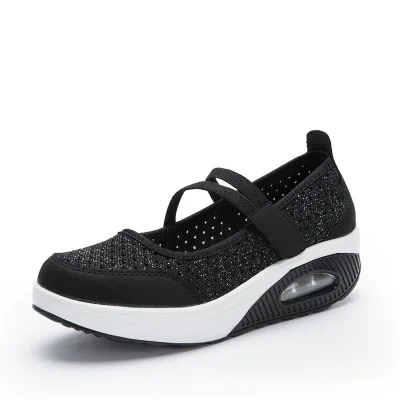 XEY021 light air mesh sneakers old women shoes