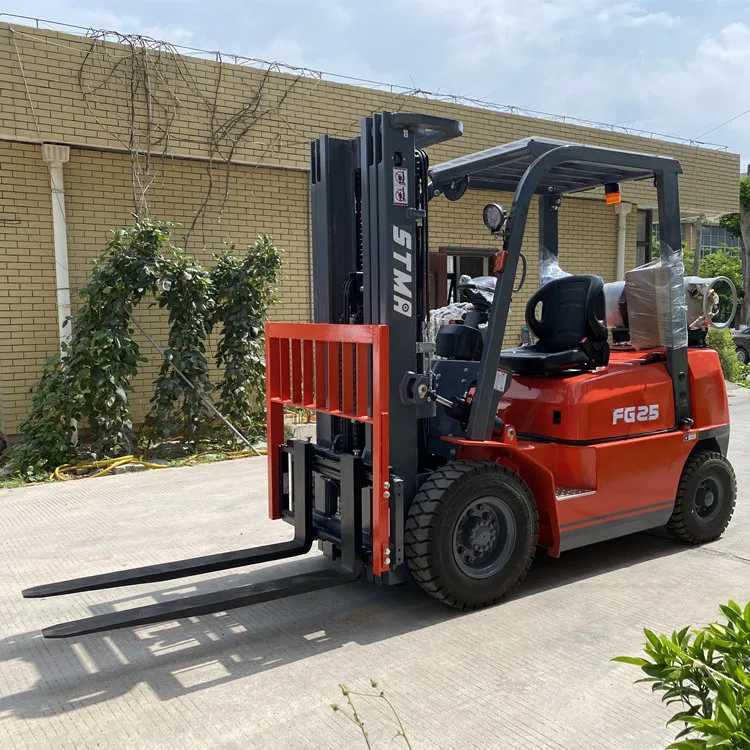 STMA brand gasoline forklift fg25 2.5tonne gas forklift truck with Nissan K21 engine