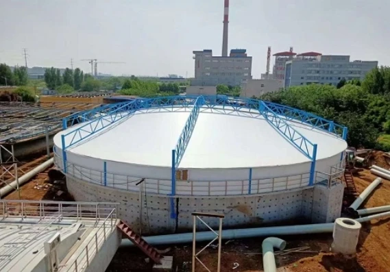 Factory Supply Cesspool Membrane Structure Support Design Sludge Thickening Tank Odor Incipient Tank Odor Collection Hood
