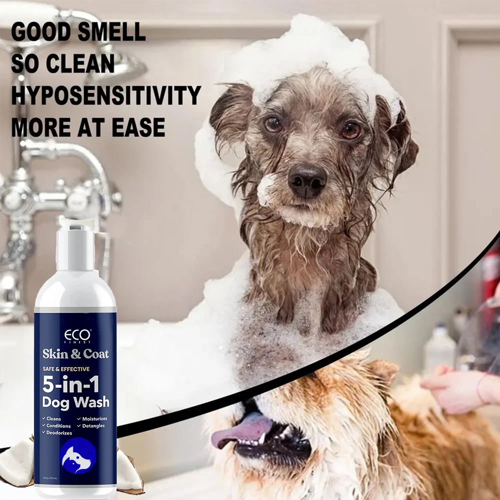 5-in-1 Allergies and Dry, Itchy, Moisturizing Dog Shampoo and Conditioner for Sensitive Skin-666003