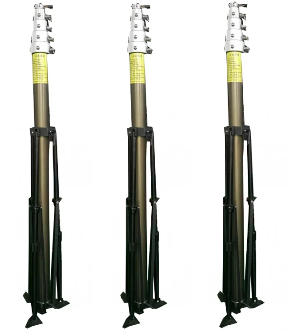 ground use and vehicle mounted self locking telecommunications mast telescopic pneumatic air mast