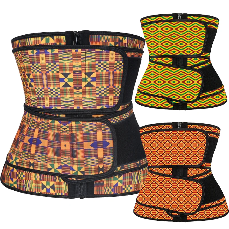 Модный Корсет для талии NANBIN YKK на молнии Kente с Африканским принтом