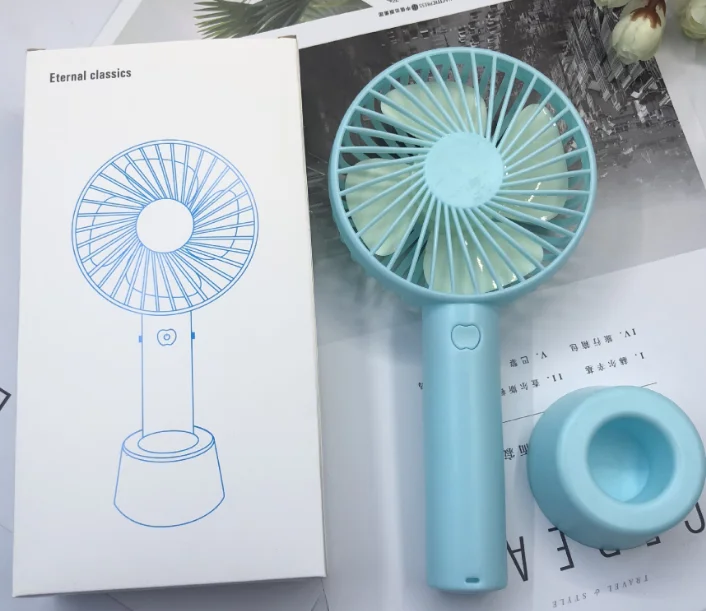 2021 New Design Handy Battery Usb Rechargeable Mini Fan Electric Portable Desktop Fan Pocket Fan
