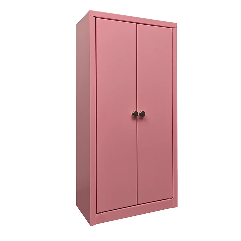 Hot Products pink All-Metal Mini Toy Storage Cabinet two Swing Vertical Magnetic Door The more you buy, the lower the price.