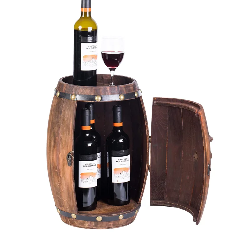 Modern multipurpose universal whiskey wine rack liquor cabinet wood barrel