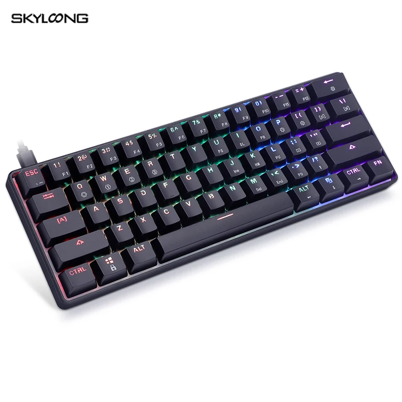 
SK61 GK61 Desktop RGB backlight Wireless & USB Waterproof mechanical gaming keyboard 