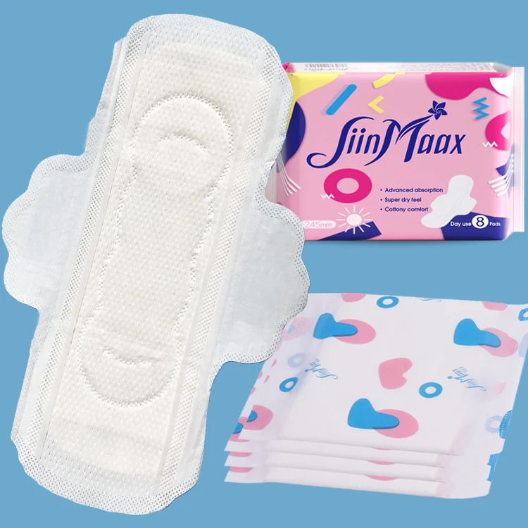 High Quality White Cotton Sanitary Napkins Brand Sanitary Napkin Oem Sanitary pads free samples