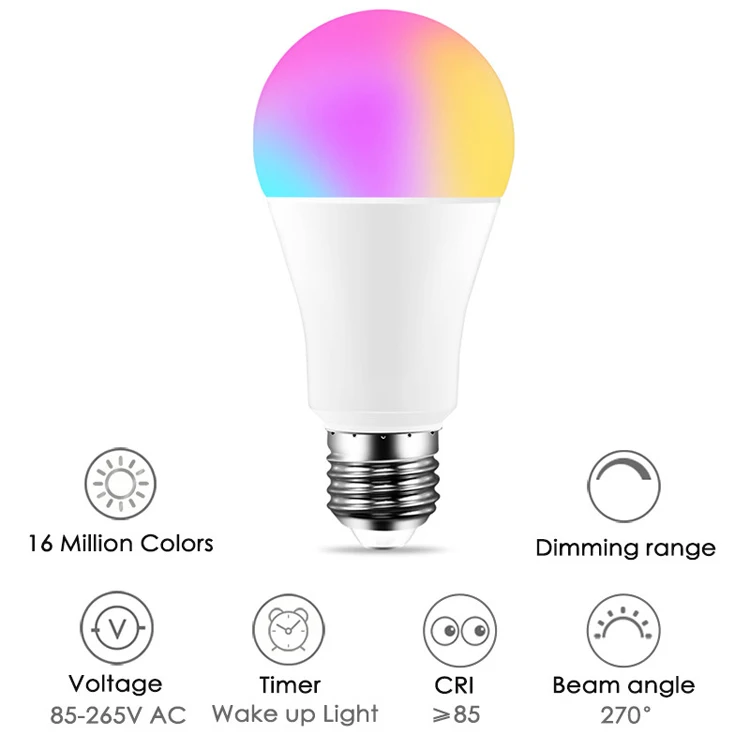
Factory Directly Wholesale High Quality Led Bulbs10W 6400K E27 12V Smart Bulb 