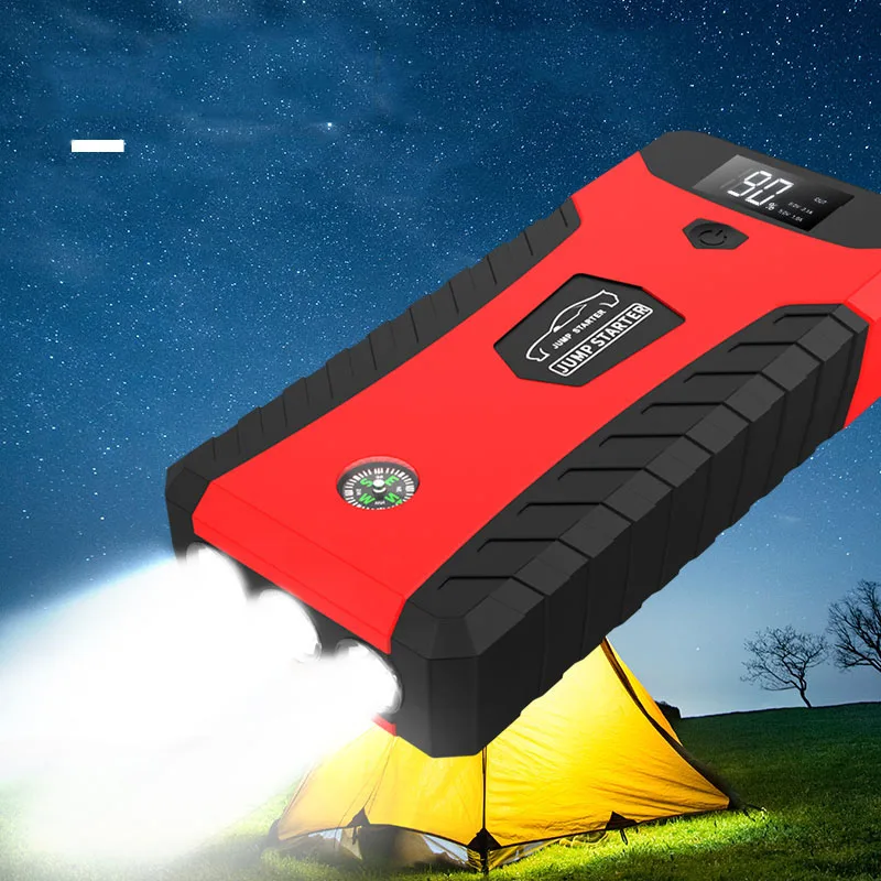 Battery Charger Mini Powerbank multi-function 12v Power Bank Portable Car Jump Starter With Air Compressor Inflator Pump