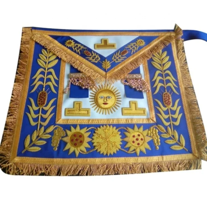 Masonic Regalia Grand Lodge Master Mason Apron Gold Bullion Hand Embroidered Masonic Apron