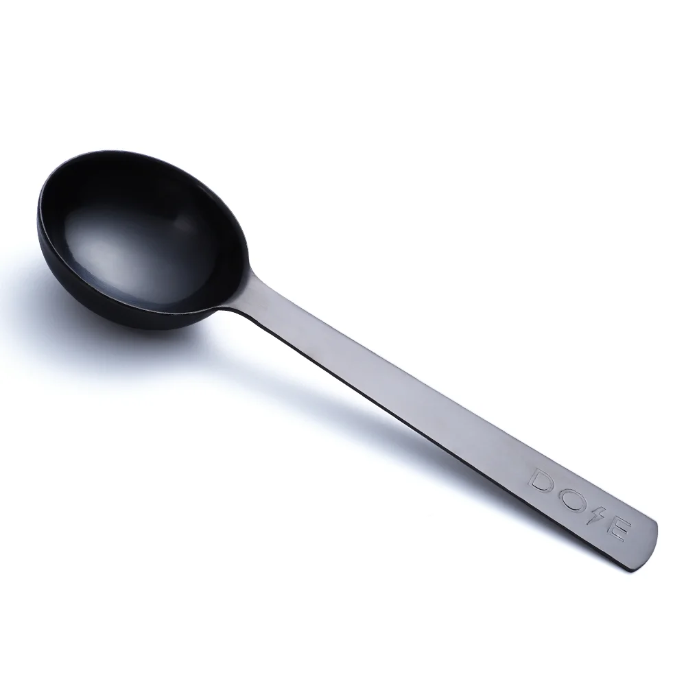 Food grade 20ml black measuring scoop matte stainless steel measuring spoon use for kitchen