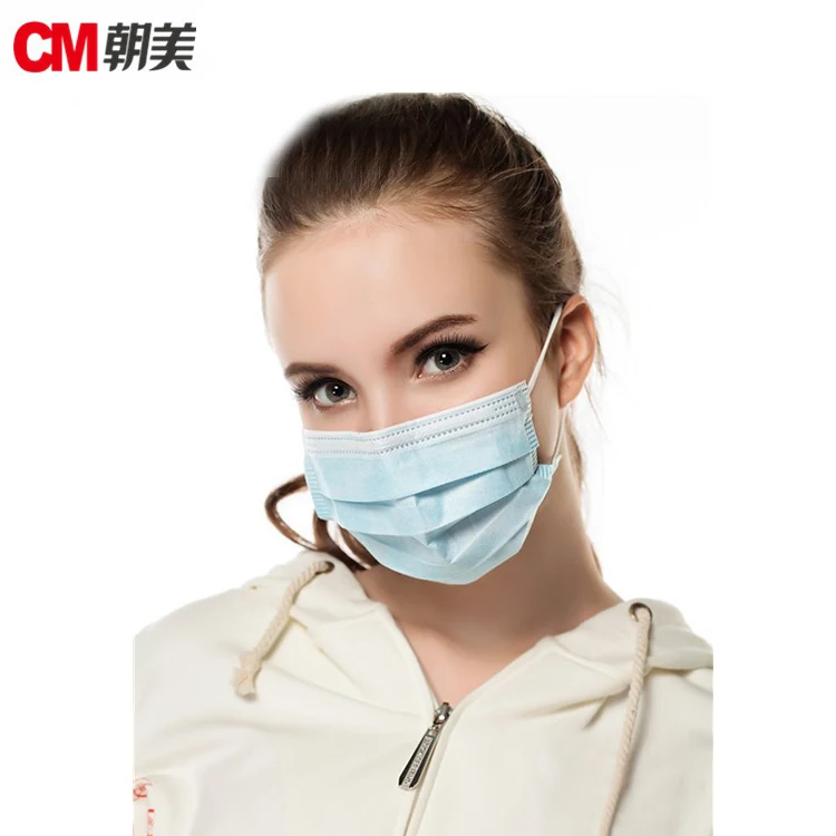
Fashion Design Colored Blue Earloop 3 Ply Surgical Medical Disposable Protective CM Face Mask 