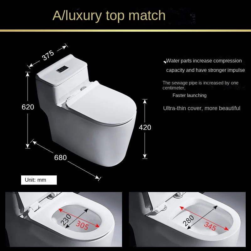 Прямая поставка с фабрики, оптовая продажа, бытовой супер-вращающийся туалетный сифон для экономии воды, дезодорант, бесшумный керамический туалет