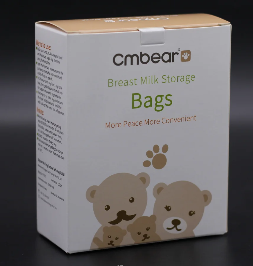 Cmbear or OEM  Gamma ray sterilized disposable breast milk storage bags milk bag
