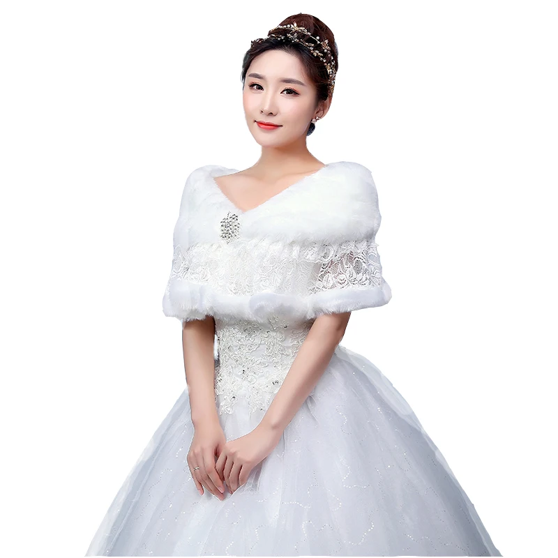 
Hot sell new bride wedding accessories wedding warm soft lace shawl wholesale bride shawl 