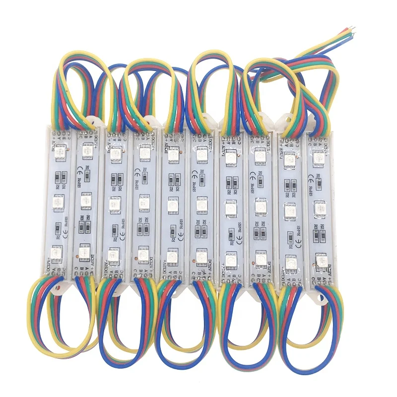 Factory OEM 12v IP65 5050 led modules 0.72w outdoor Advertising Signs smd 3 led rgb module