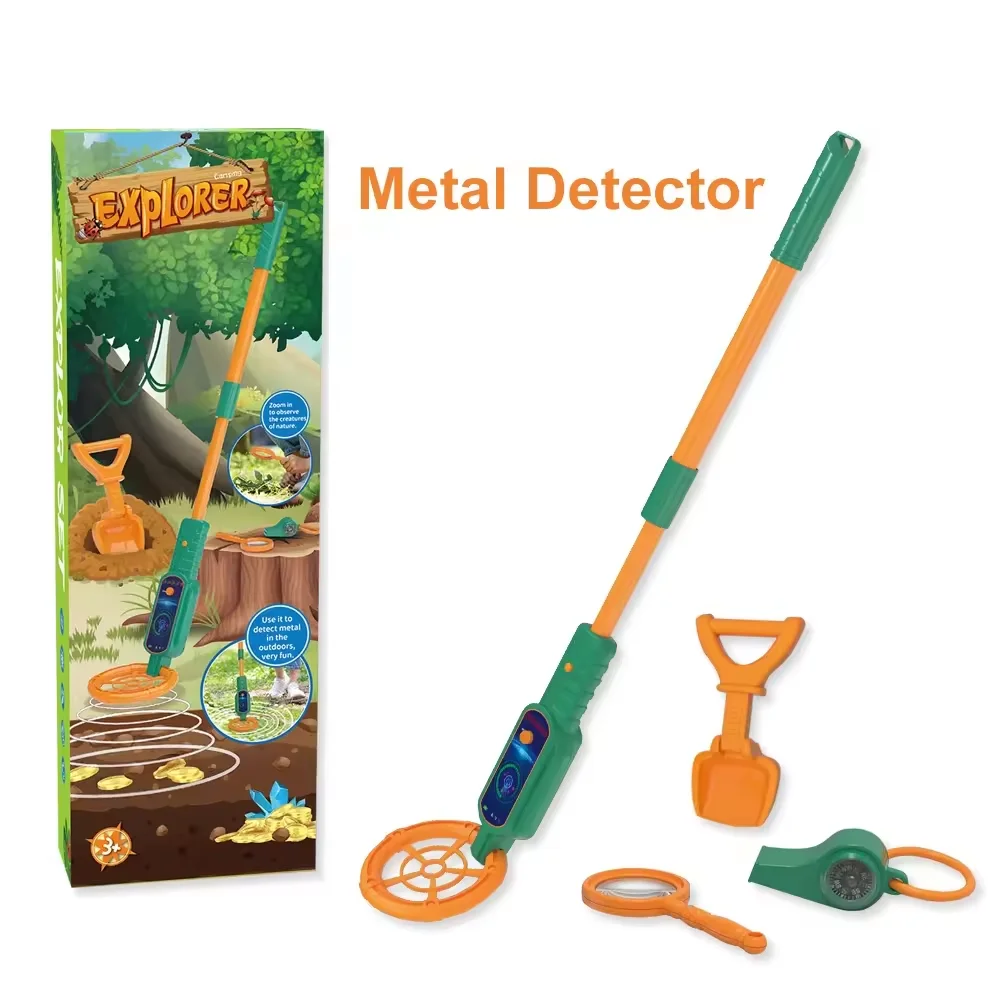 Metal Detector for Kids.4 Inch Waterproof Search Coil Junior Metal Detector LCD 24 Inch to 35 Inch Adjustable Stem Buzzer