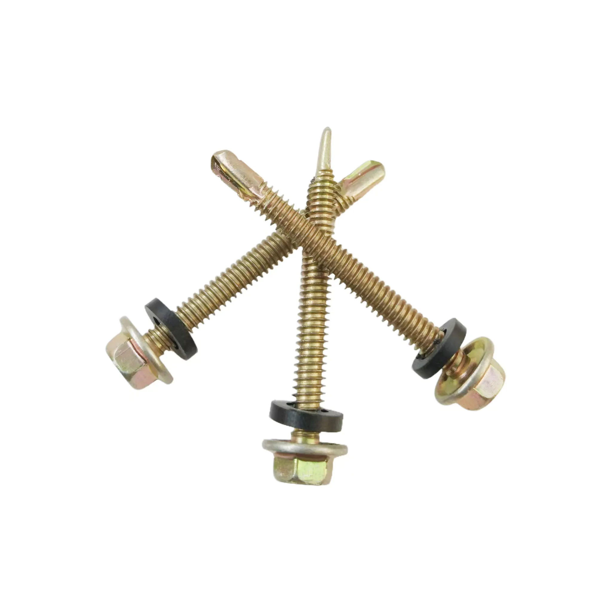 SDS Screw Self Drilling Screw Yellow Zinc Plated Hex Head Screw