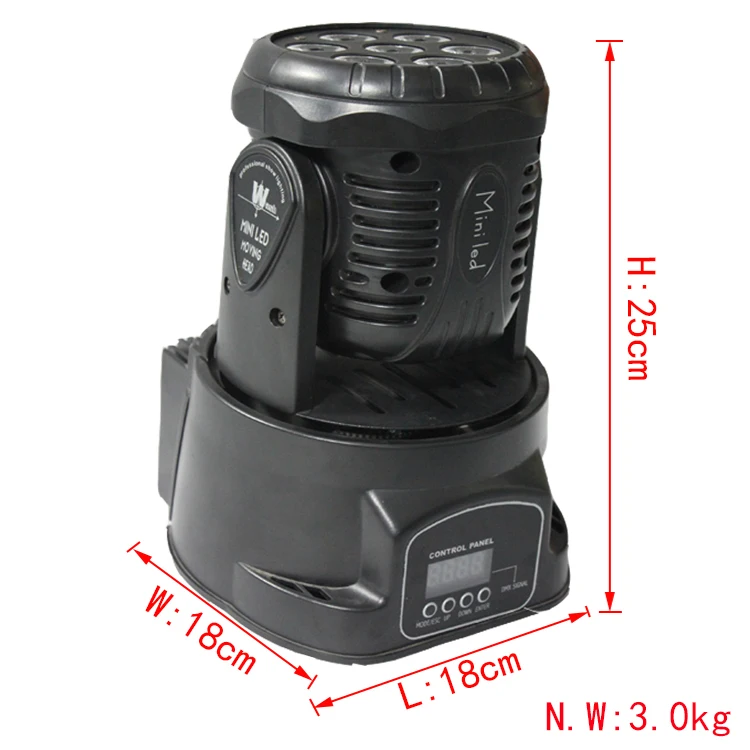 7 x 10w  4in1 RGBW DMX  LED Moving Head Stage Light for Disco Party Club