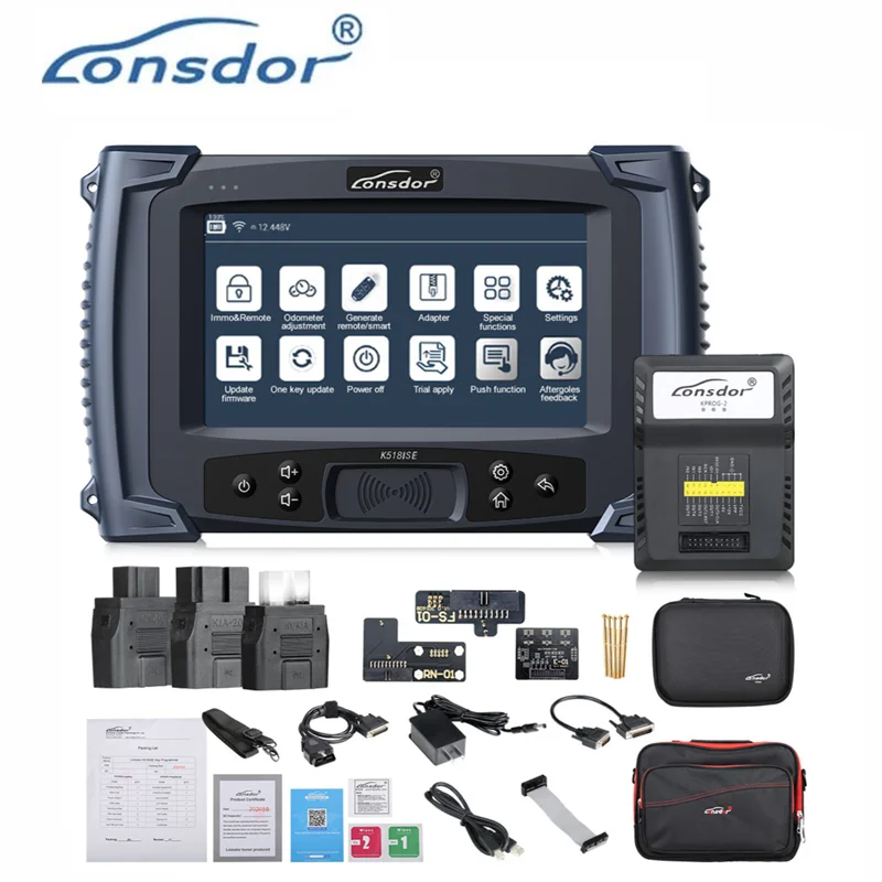 Lonsdor K518ISE Auto Key Programmer All Makes Plus LKE Emulator+ADP 8A/4A Adapter T-oyota/ L-exus Car Key Programming Tools