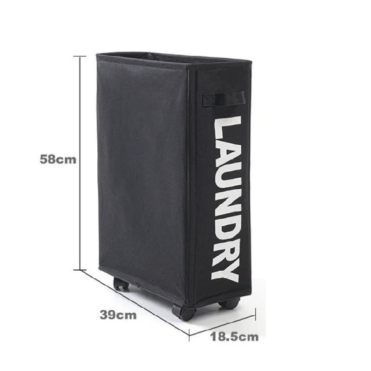 Rolling Laundry Basket with Card Waterproof Laundry Storage Hamper Storage Bag Collapsible Rolling Hamper Flexible Laundry Bag