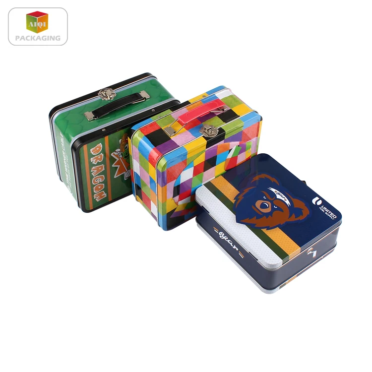 
Metal Material and Tin Metal Type big lunch tin metal box with handle 