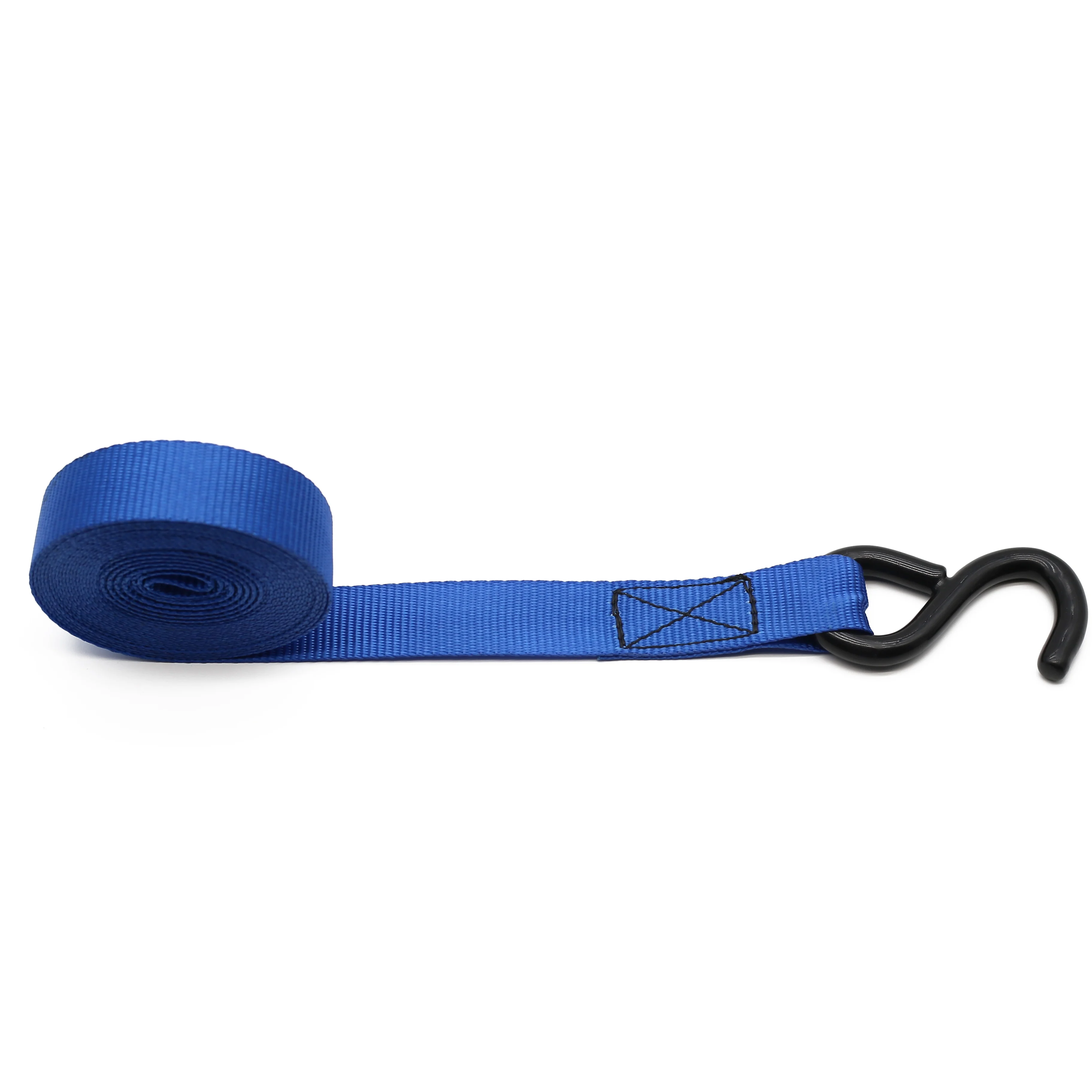 OEM Blue Color Cargo Lashing Belt Ratchet Tie Down Straps With Hooks